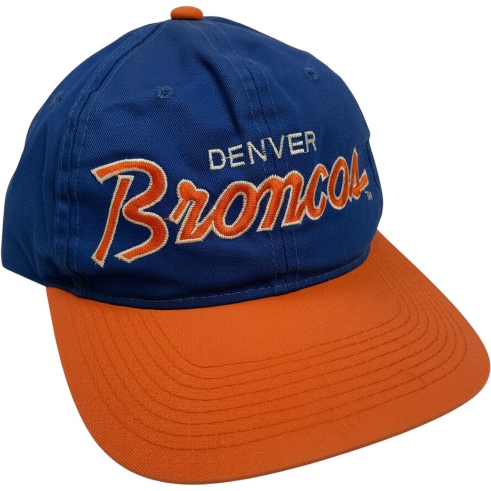 Vintage Sports Specialties Denver Broncos Snapback Hat Blue Orange OSFA 90s NFL